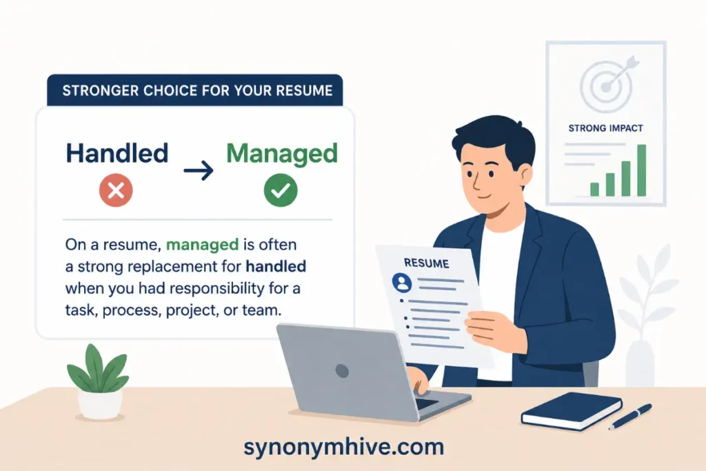 What Is The Another Word For Handled On A Resume