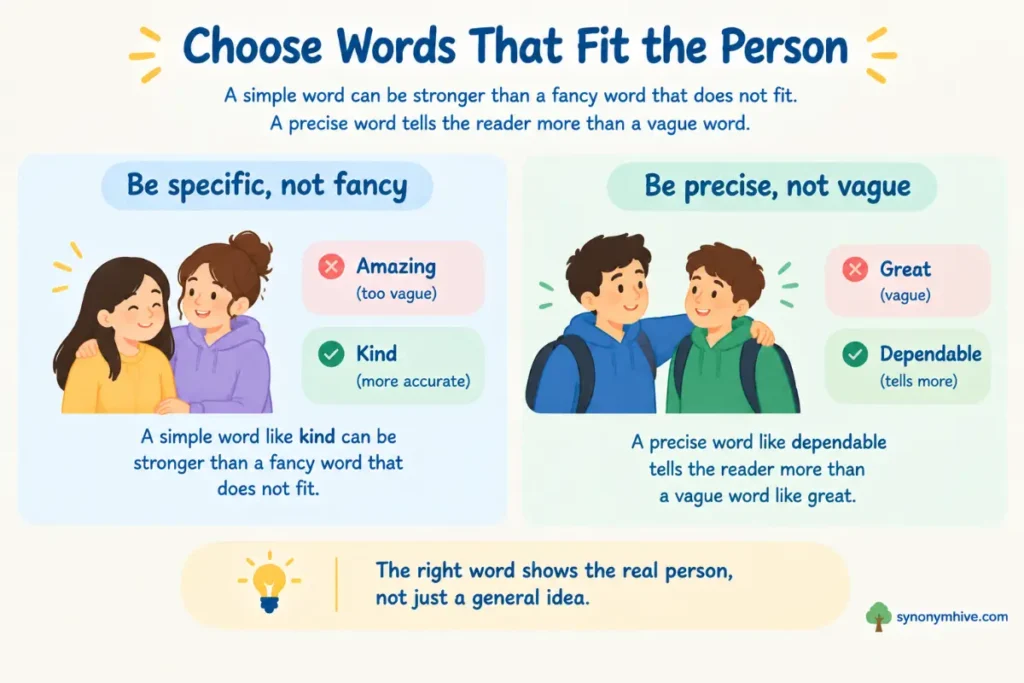What Is the Best Overall Advice for Describing a Friend?