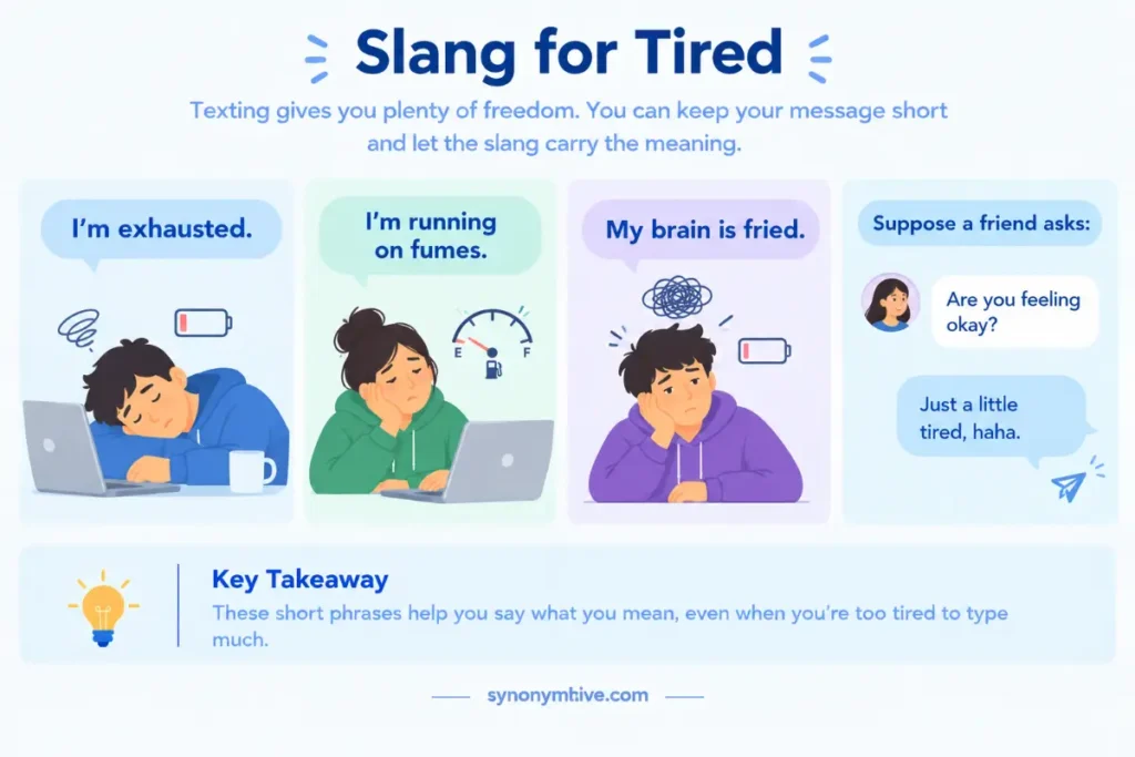 What Is The Best Slang For Tired In A Text