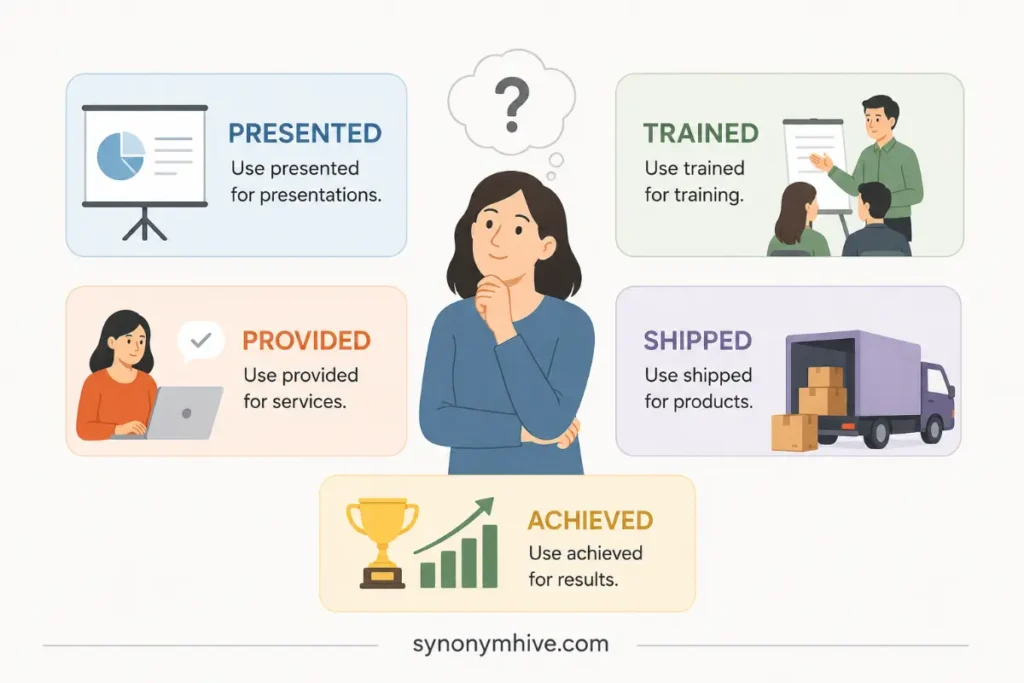 What Should You Remember About Another Word For Delivered