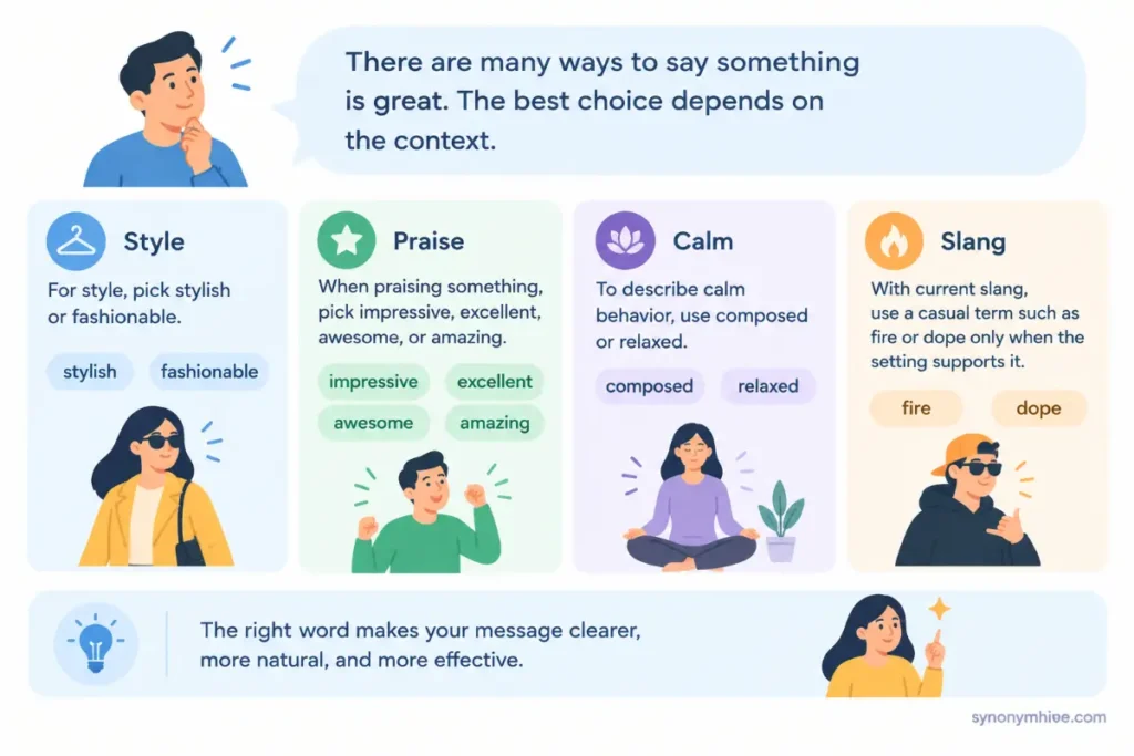 What should you remember about cool synonyms