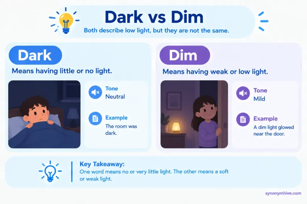 What are the best words to describe darkness