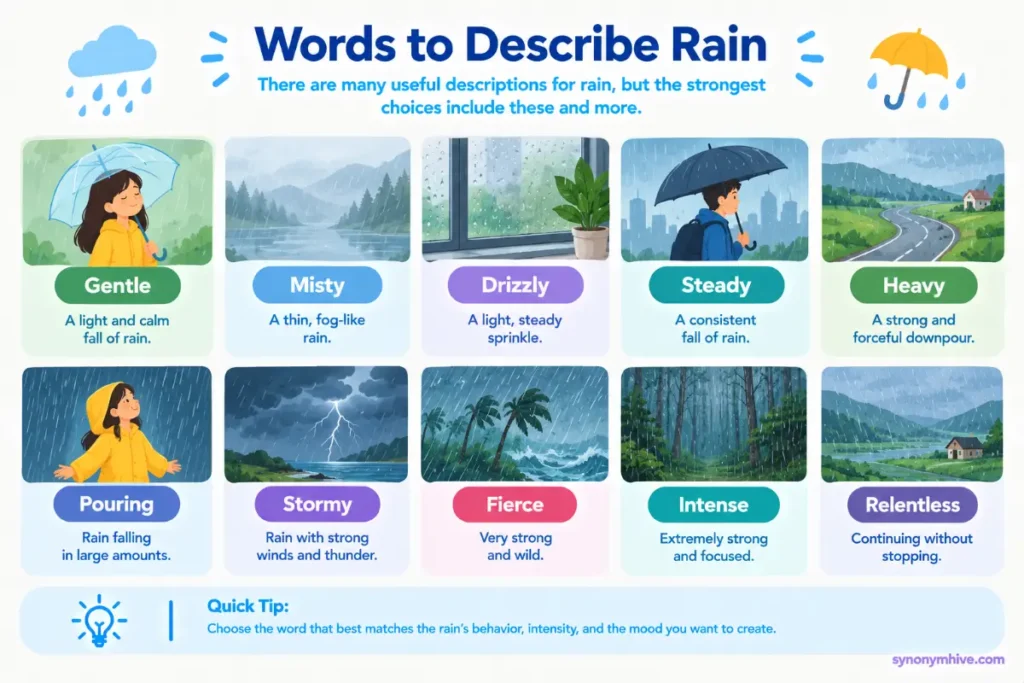 What Are The Best Words To Describe Rain