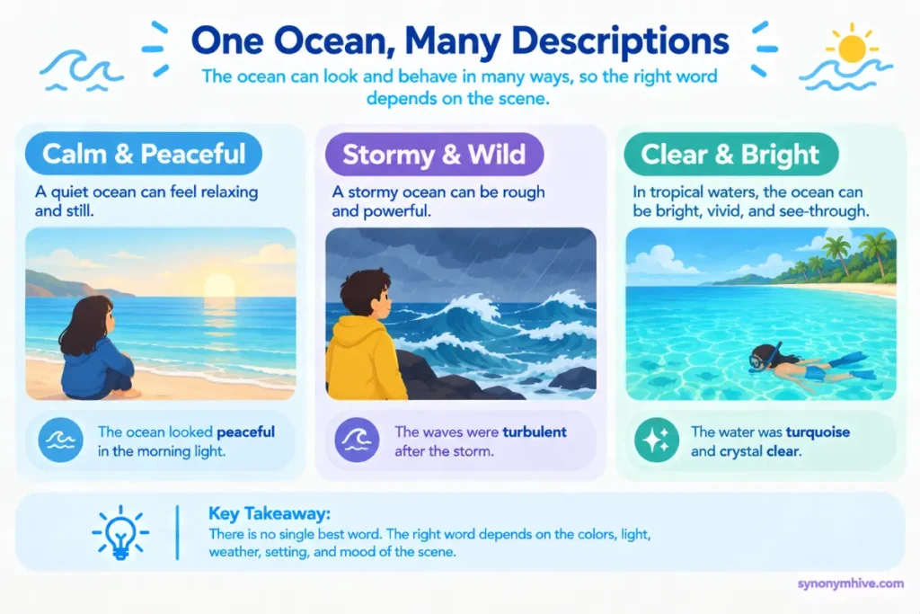What are the best words to describe the ocean