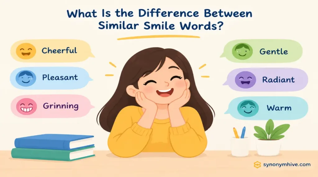 What Is the Difference Between Similar Smile Words?