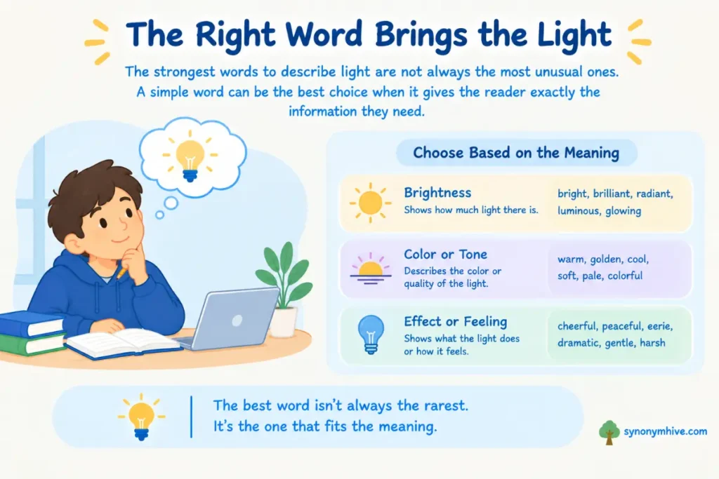 What Should You Remember About Words to Describe Light?
