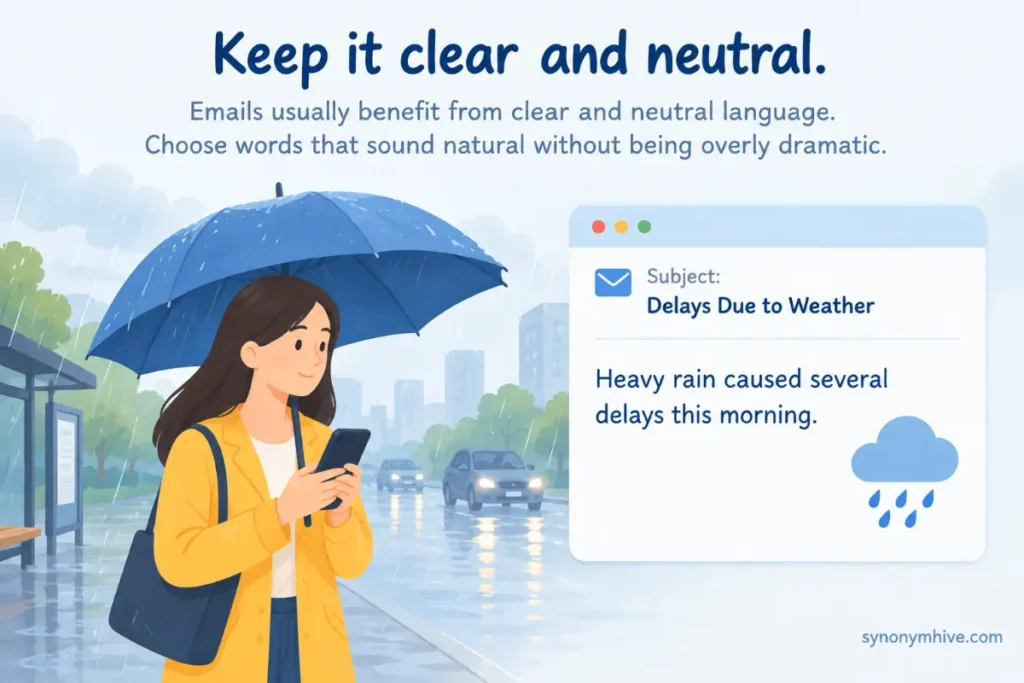 What Words Describe Rain In An Email