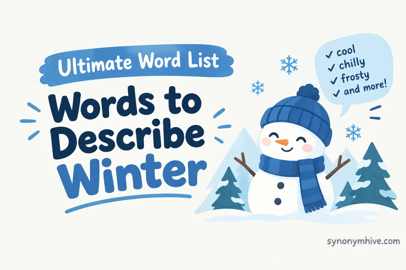 Words to Describe Winter Ultimate Word List